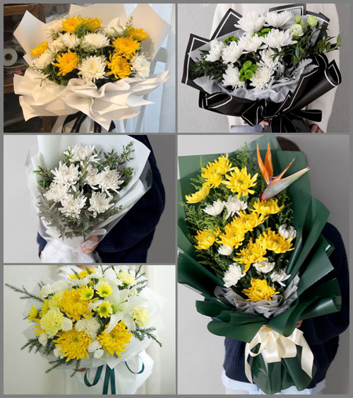 山东潍坊诸城市龙都街道白事花束代送
